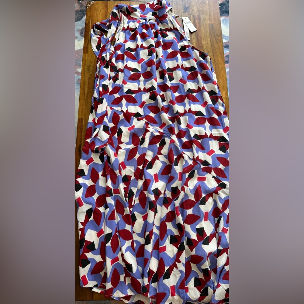 Anthropologie Stylish Women's Geometric Skirt - Red, Blue, Black